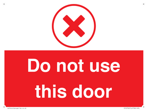 Do not use this door